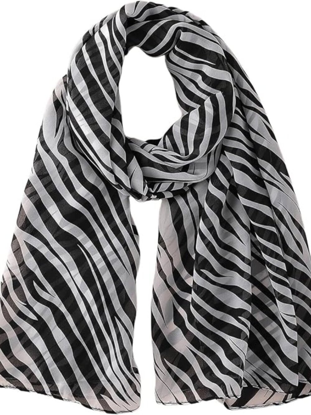 Womens‎ Chiffon Leopard Zebra Silk Rave Neck Scarf Long Soft Lightweight Cheetah